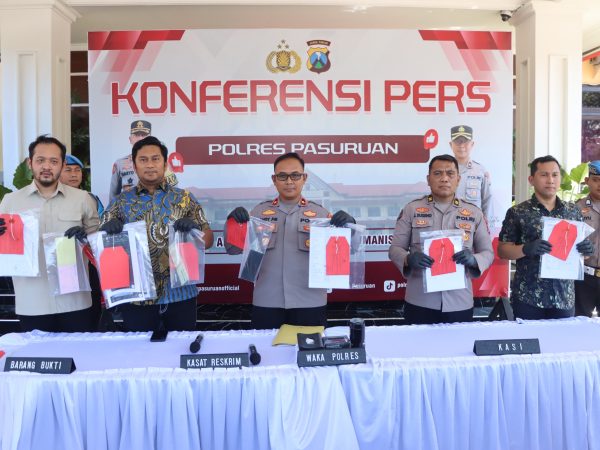 Polres Pasuruan Amankan 5 Tersangka Kasus Tambang Andesit Ilegal di Purwosari